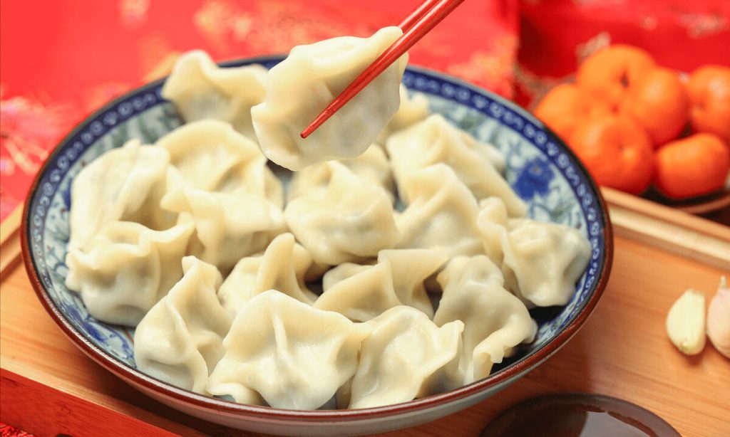 Enjoying Dumplings for Good Luck